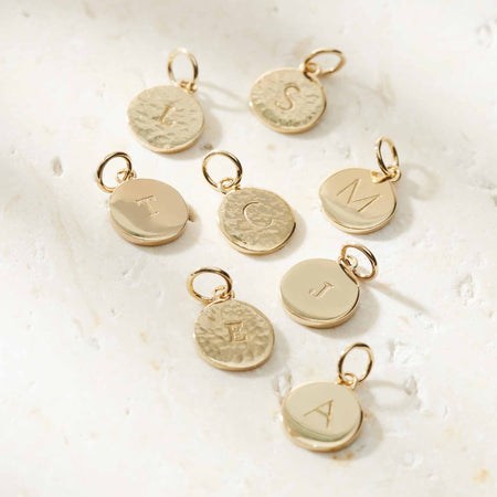 Mini Personalised Hammered Disc Silver